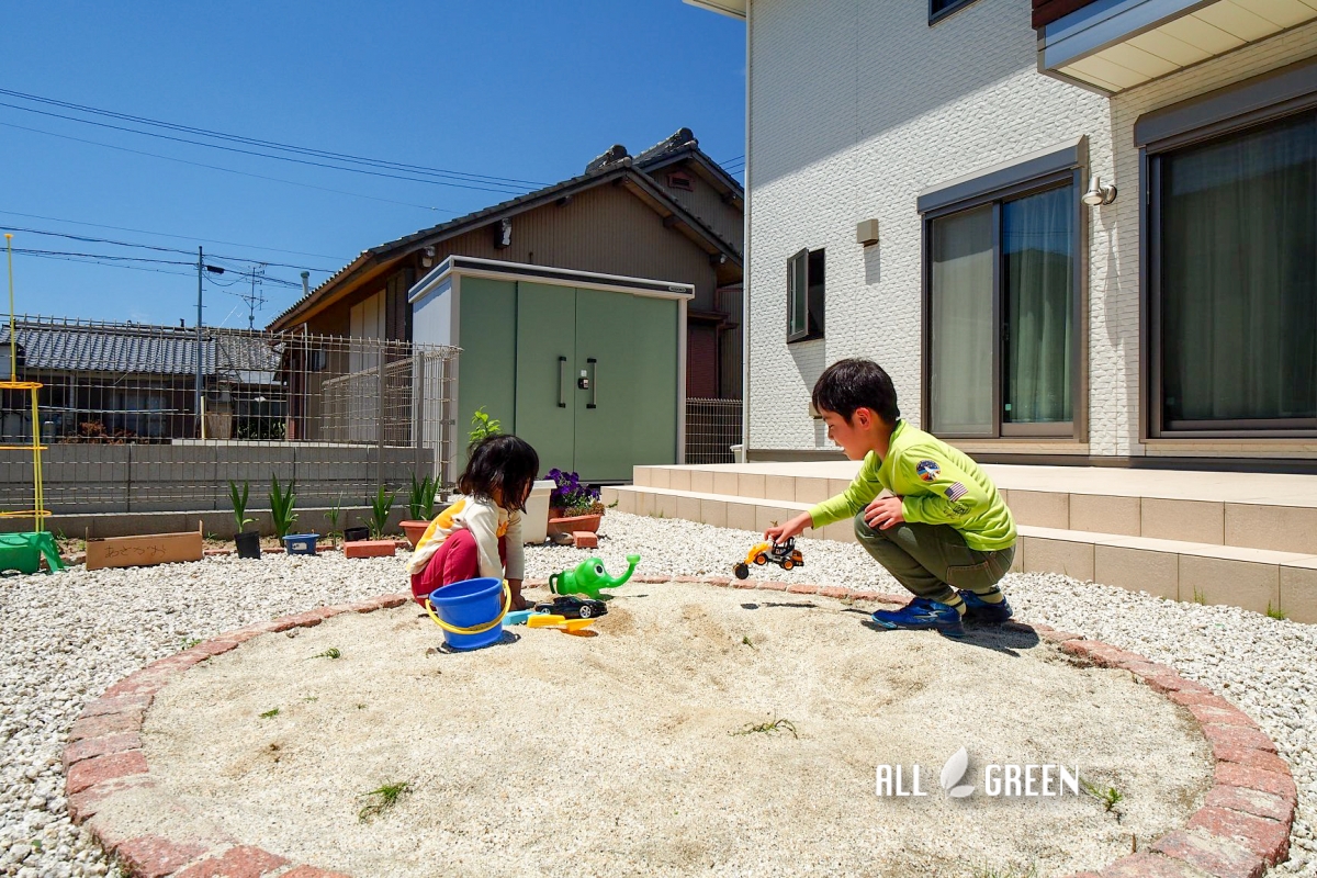 お庭に砂場！？お子さんも大喜びの北名古屋市にあるリフォーム外構 | ALLGREEN - 庭・エクステリア・新築外構の専門店